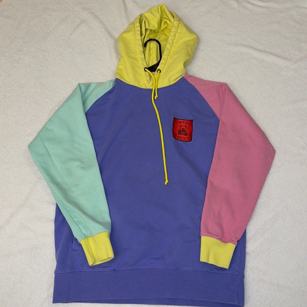 Teddy Fresh Unisex Multicolored Hooded Sweatshirt-Size L
